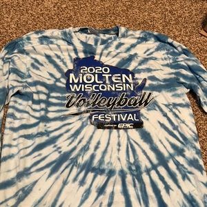 tye dye blue long sleeve